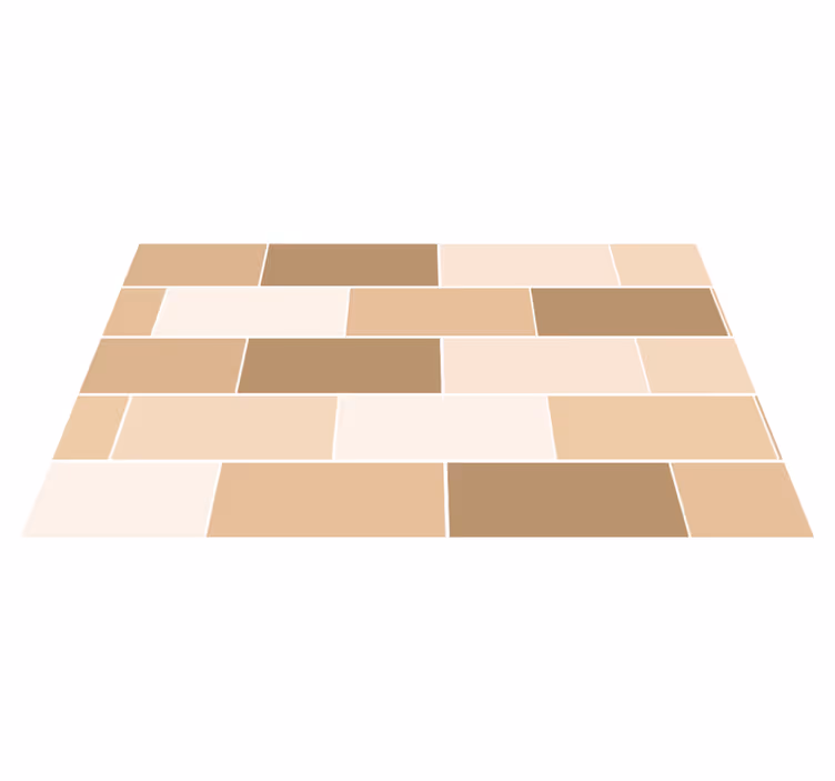 Beige pvc laatta vinyylimatto - Tenstickers