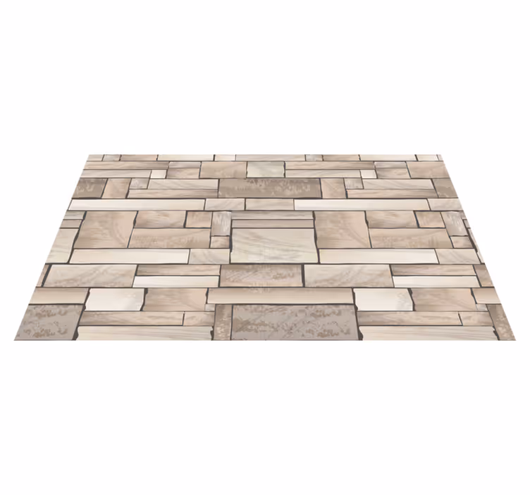 Beige kivi laatta vinyylimatto - Tenstickers