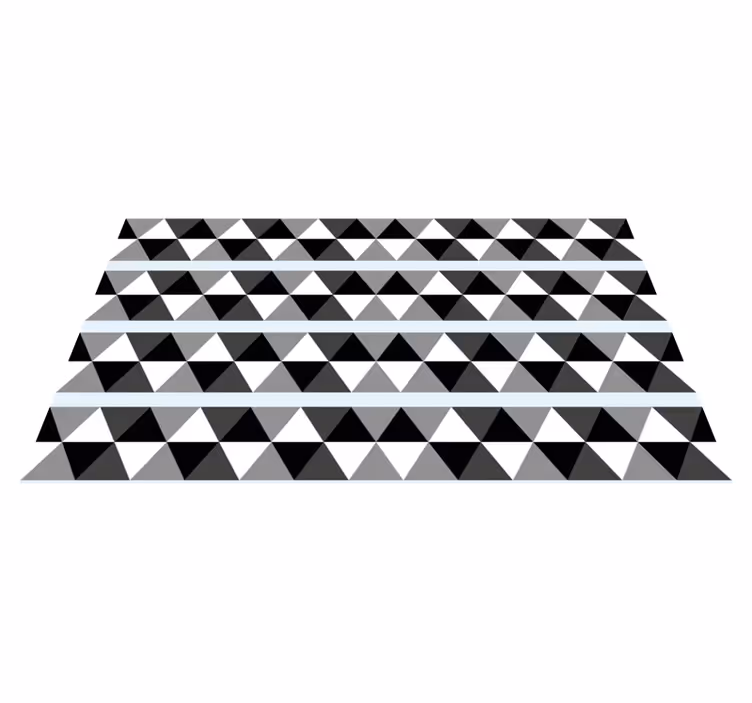 Harmaa kolmiokuvio geometrinen vinyylimatto - Tenstickers