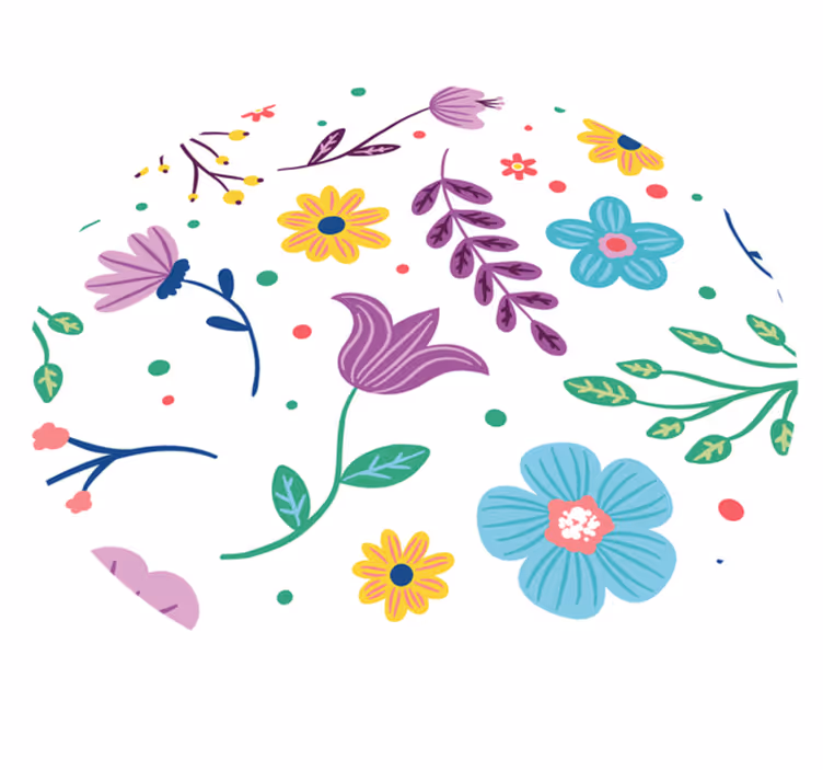 Eloisaa kukkaista inspiraatiota kukka vinyylimatto - Tenstickers