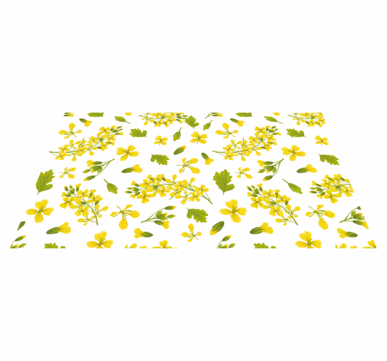 Kukkainen ilo kukka vinyylimatto - Tenstickers