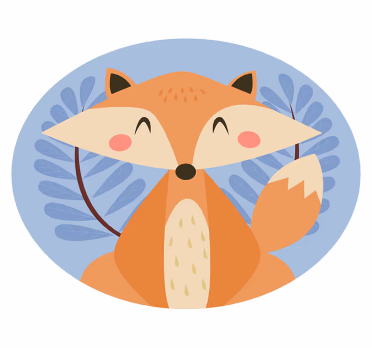 Ketun kuva lastenhuone vinyylimatto - Tenstickers