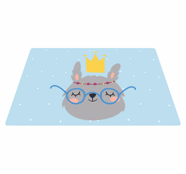 Lastenhuone vinyylimatto harmaa pupu laseilla - Tenstickers
