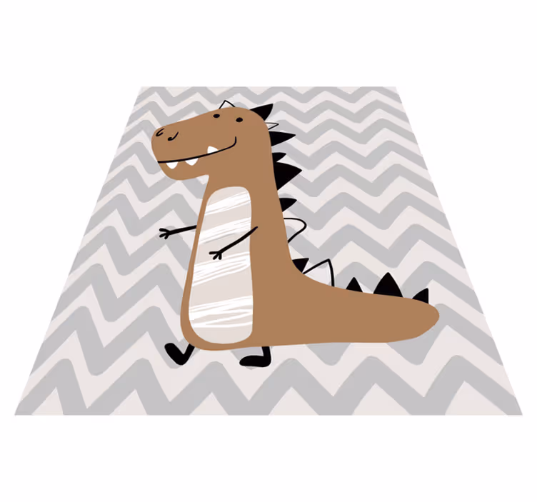 Ruskea vauva-t-rex vinyylimatto - Tenstickers