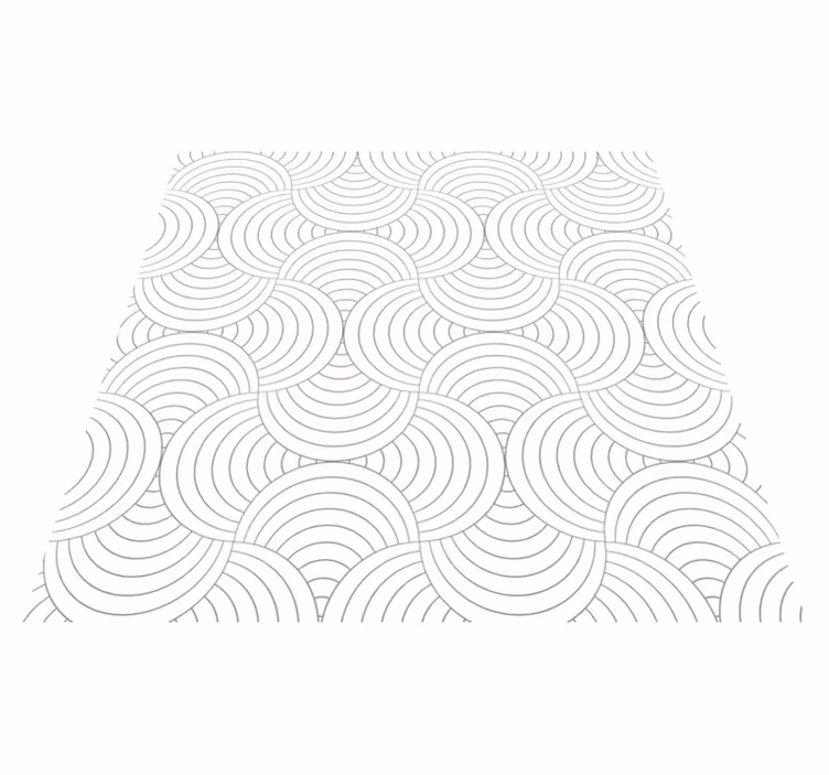 Kaareva viivakuvio minimalistinen vinyylimatto - Tenstickers