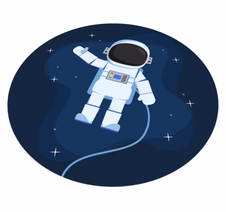 Kosmonautin tehtävä lastenhuone vinyylimatto - Tenstickers