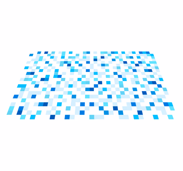Sininen mosaiikkiaihe kaakeli vinyylimatto - Tenstickers