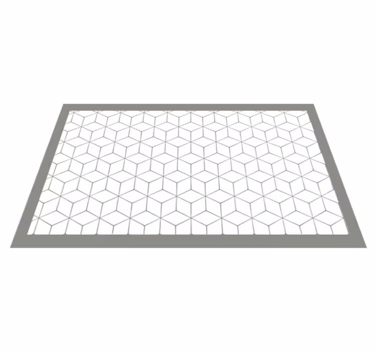 Kuusikulmainen muotoilu geometrinen vinyylimatto - Tenstickers