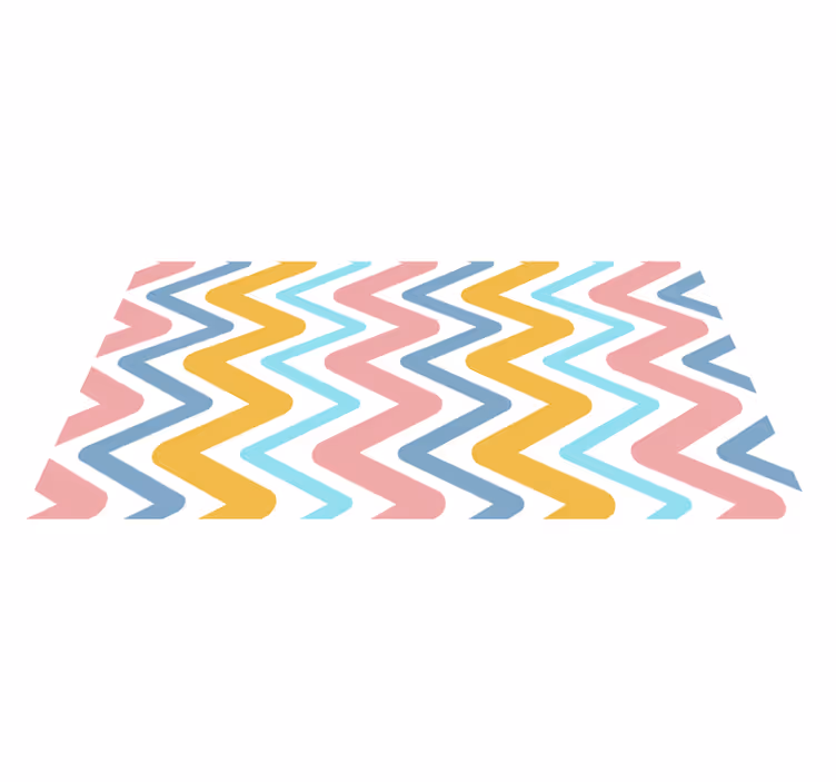 Vilkas siksak-konsepti geometrinen vinyylimatto - Tenstickers