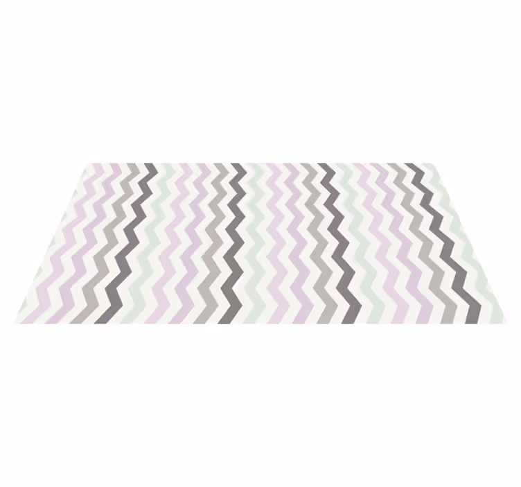 Chevron-siksak-pohjolan aallot geometrinen vinyylimatto - Tenstickers