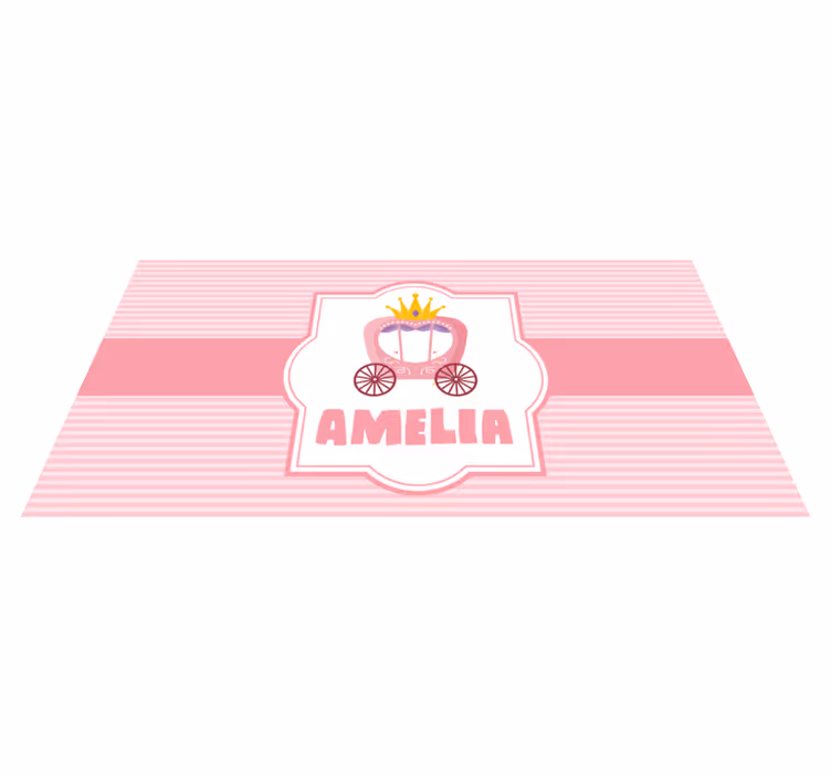 Mukautettu prinsessavaunu vinyylimatto - Tenstickers