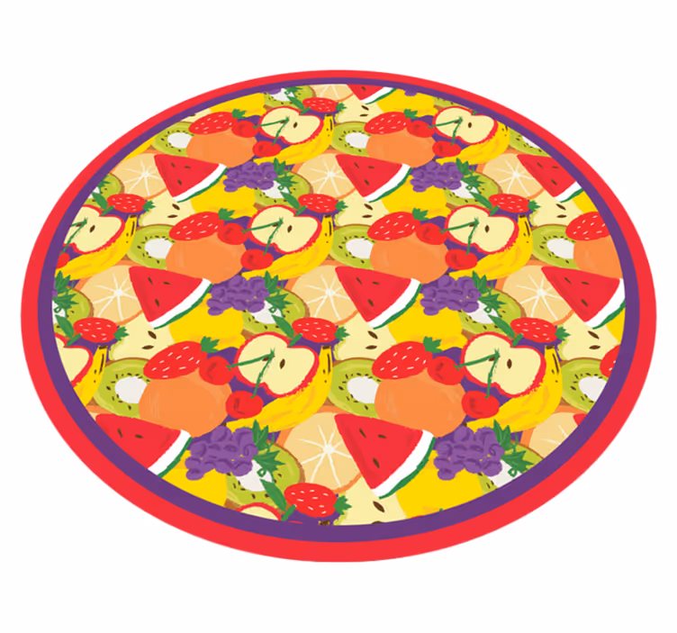 Hedelmäsekoituskuvio keittiön vinyylimatto - Tenstickers