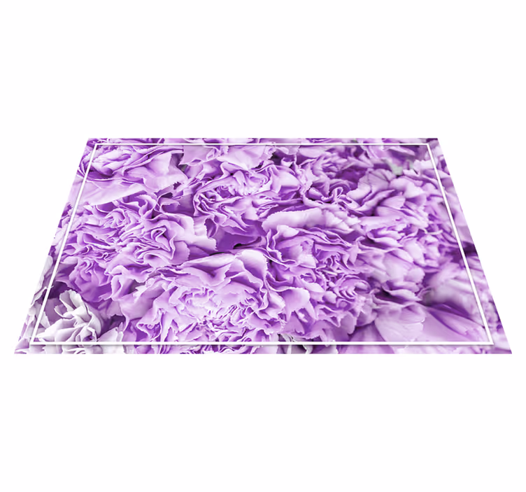 Värikkäät purppurakukat vinyylimatto - Tenstickers