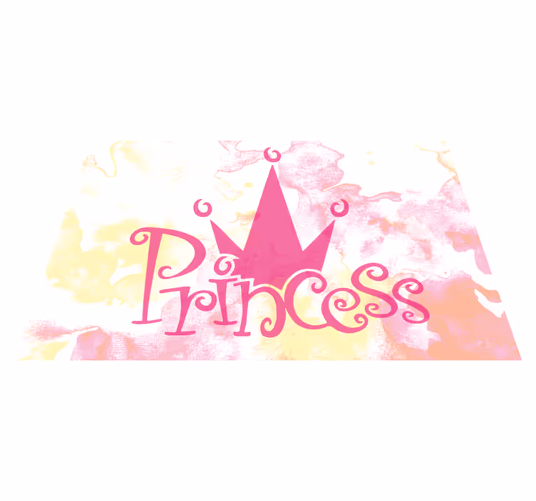 Prinsessa kruunun teema vauvan huoneen vinyylimatto - Tenstickers