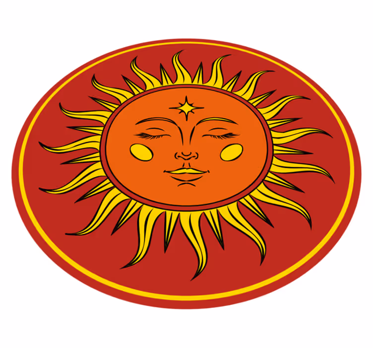 Aurinkoinen kasvot luonto vinyylimatto - Tenstickers