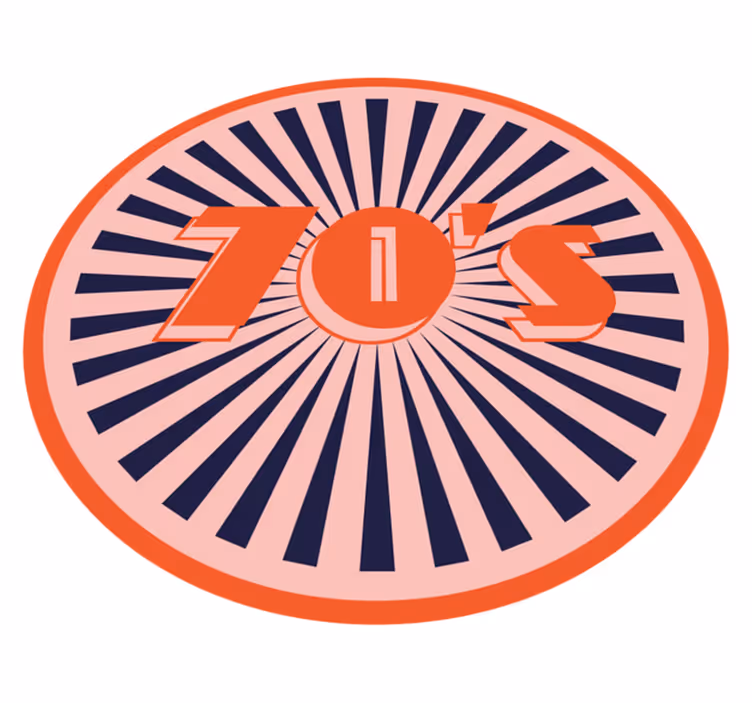 Retro 70-luvun tunnelmaa vintage vinyylimatto - Tenstickers