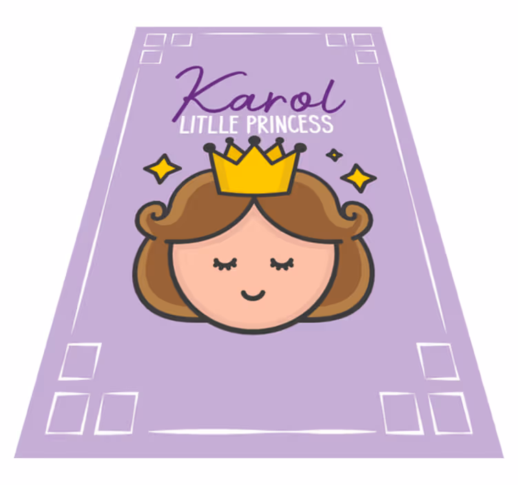 Pikku prinsessa teema nimi vinyylimatto - Tenstickers