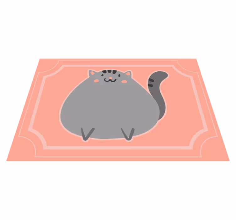 Ihastuttava kissamainen taideteos vinyylimatto - Tenstickers