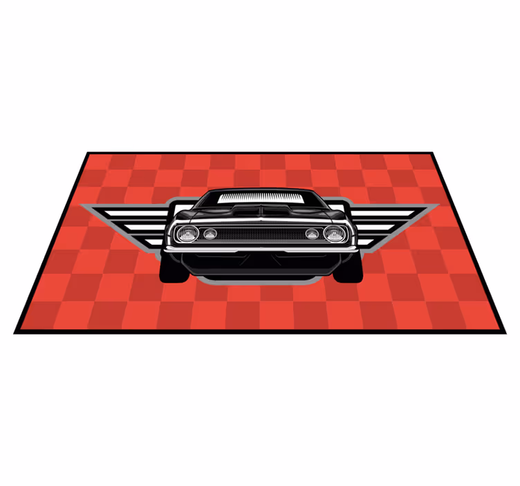 Mahtava amerikkalainen auto vinyylimatto olohuoneeseen - Tenstickers