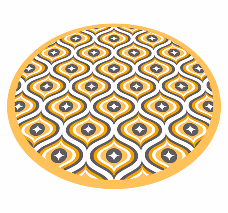 Kurvikas jalokivikuvio geometrinen vinyylimatto - Tenstickers