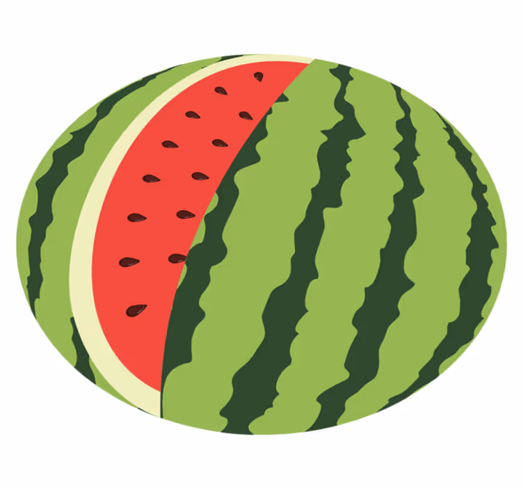 Vesimeloniviipale keittiön vinyylimatto - Tenstickers