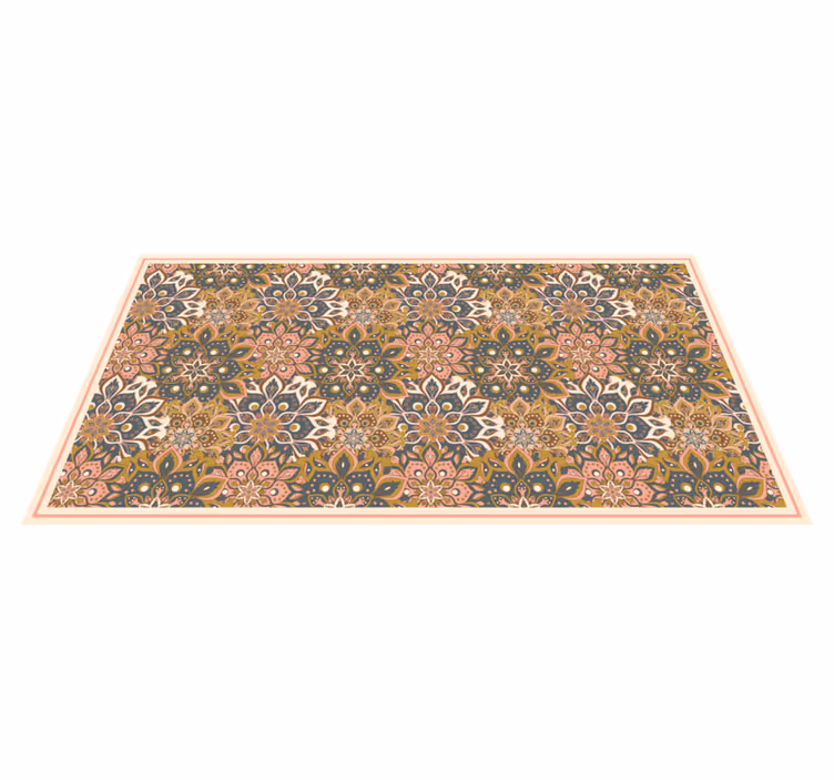 Kasviembleemi eleganssi mandala vinyylimatto - Tenstickers