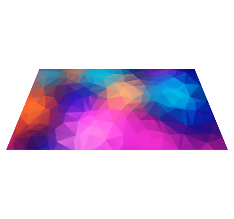 Värikäs fuusio geometrinen vinyylimatto - Tenstickers