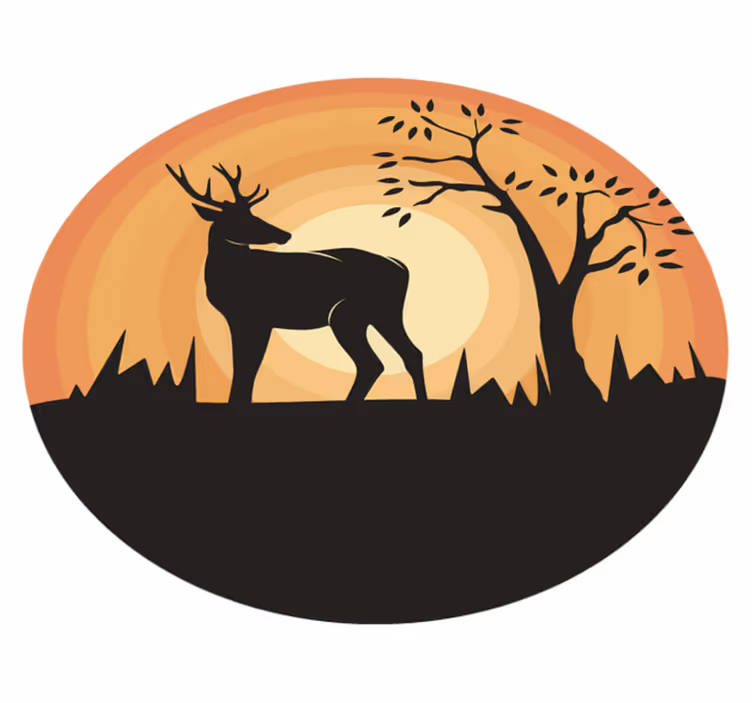 Kaunis aurinko poro metsässä moderni vinyylimatto - Tenstickers