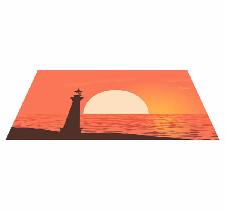 Rannikon auringonlaskunäkymä luonto vinyylimatto - Tenstickers