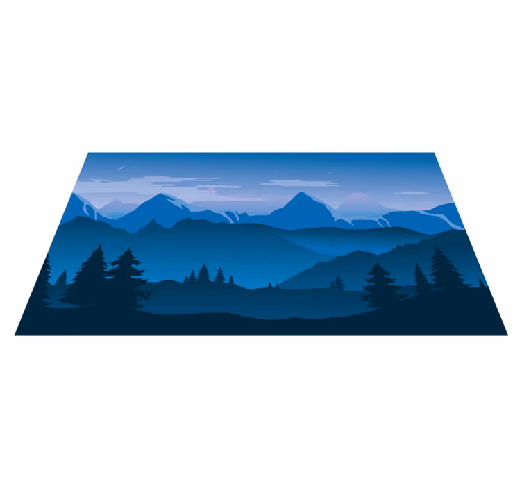 Vuoristonäkymäluonto vinyylimatto - Tenstickers