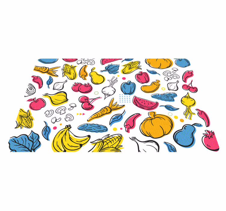 Eloisa hedelmäkuva keittiön vinyylimatto - Tenstickers