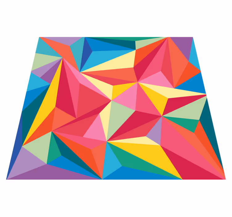 Eloisia värikkäitä elementtejä geometrinen vinyylimatto - Tenstickers