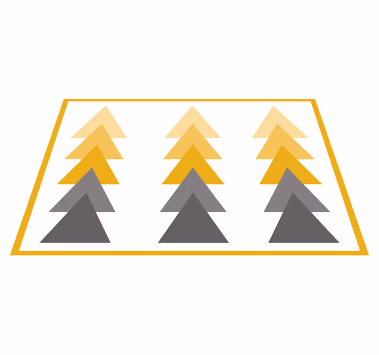 Kolmionmuotoinen värikaskadi geometrinen vinyylimatto - Tenstickers