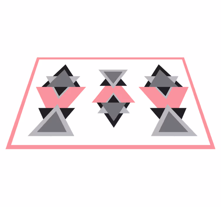 Kolmionmuotoisten muotojen sekoitus geometrinen vinyylimatto - Tenstickers