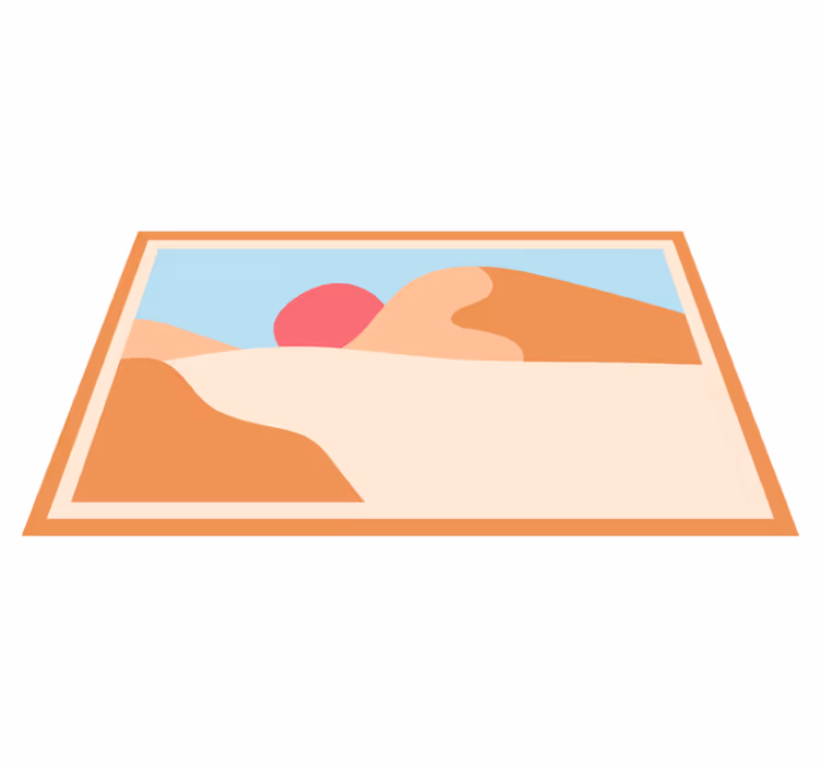 Hiekkamaisema auringonlasku luonto vinyylimatto - Tenstickers