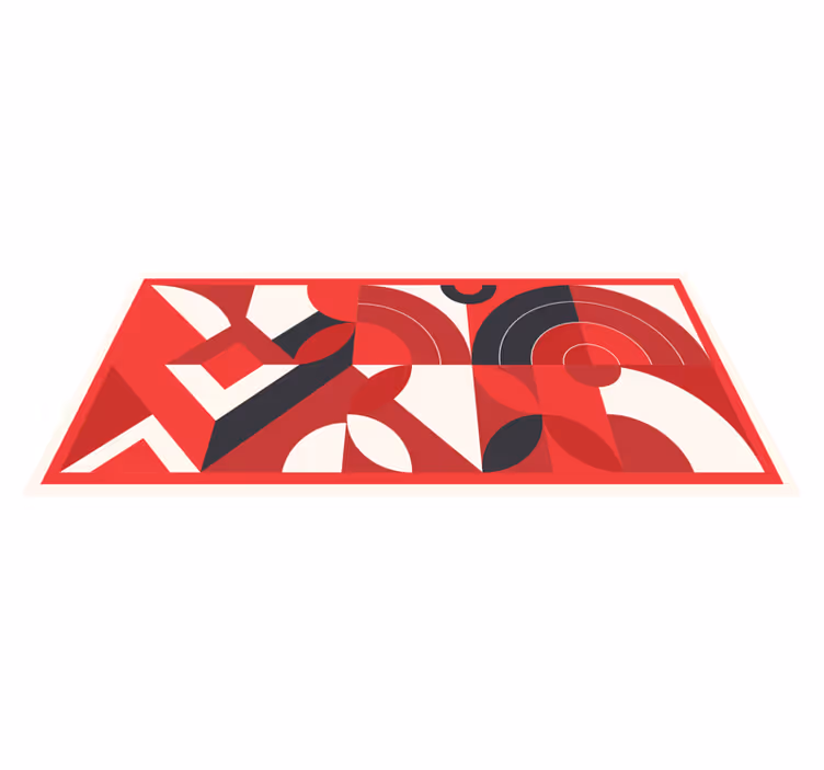 Rohkeita abstrakteja muotoja geometrinen vinyylimatto - Tenstickers