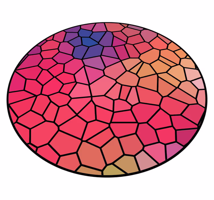 Eloisa väri geometrinen maalaus vinyylimatto geometrinen - Tenstickers
