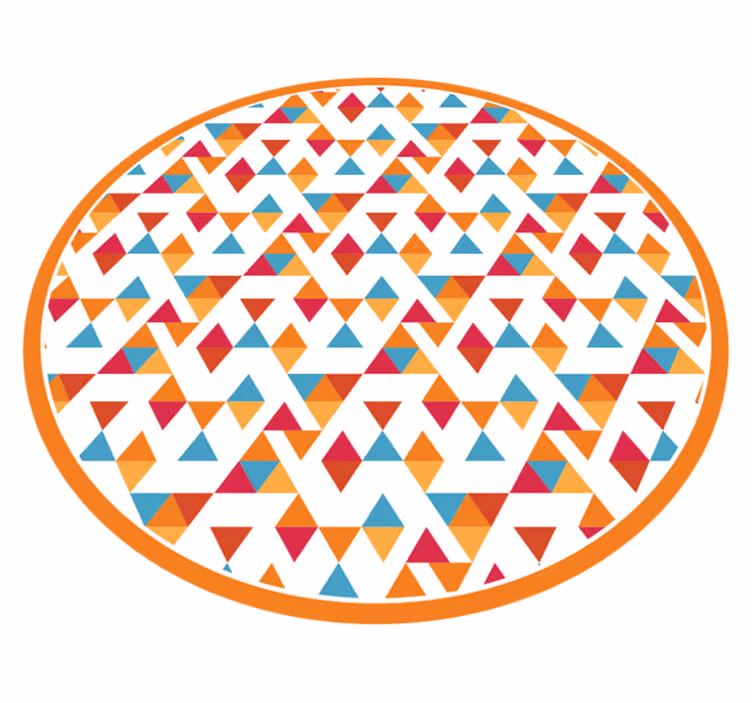 Värikkäitä kolmionmuotoja geometrinen vinyylimatto - Tenstickers