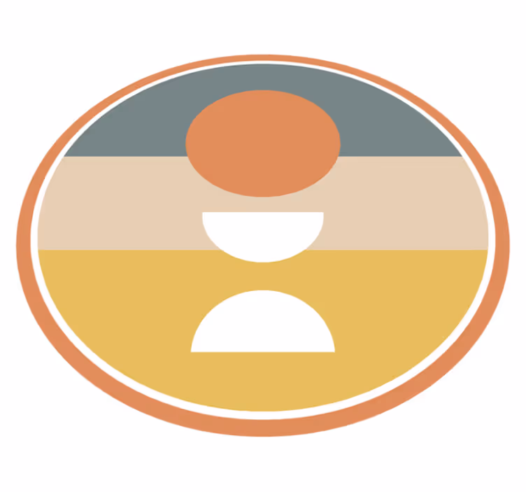 Pyöreä väriharmonia minimalistinen vinyylimatto - Tenstickers