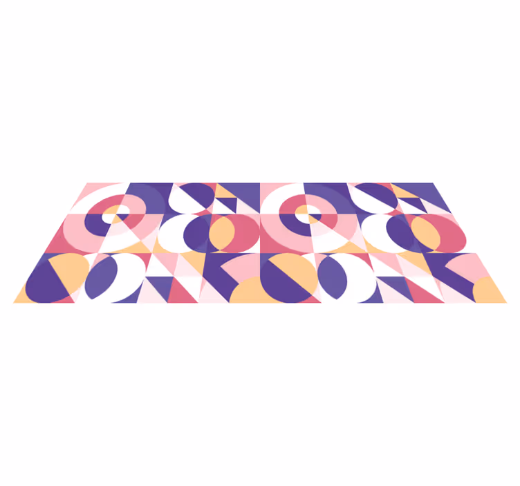 Värikkäitä geometrisia muotoja kaakeli vinyylimatto - Tenstickers