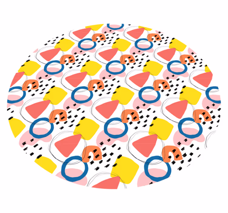 Maalaus art geometrinen kuvio vinyylimatto geometrinen - Tenstickers