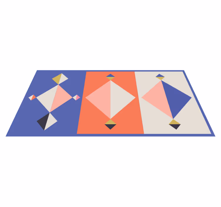 Abstrakteja moderneja muotoja geometrinen vinyylimatto - Tenstickers