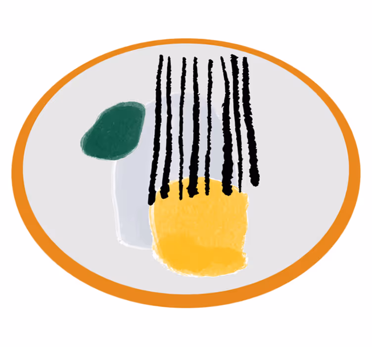 Geometriset sävysegmentit minimalistinen vinyylimatto - Tenstickers