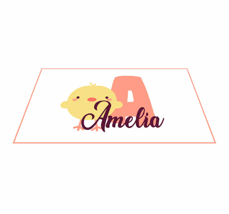 Tipu nimeltä ja alkukirjaimella vauvan huoneen vinyylimatto - Tenstickers