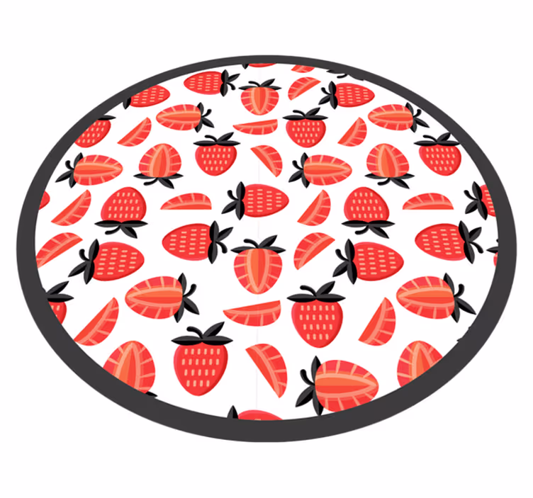 Mansikkakuva keittiön vinyylimatto - Tenstickers