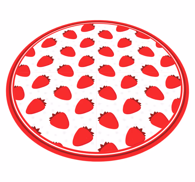 Mansikka kuvio eläin vinyylimatto - Tenstickers