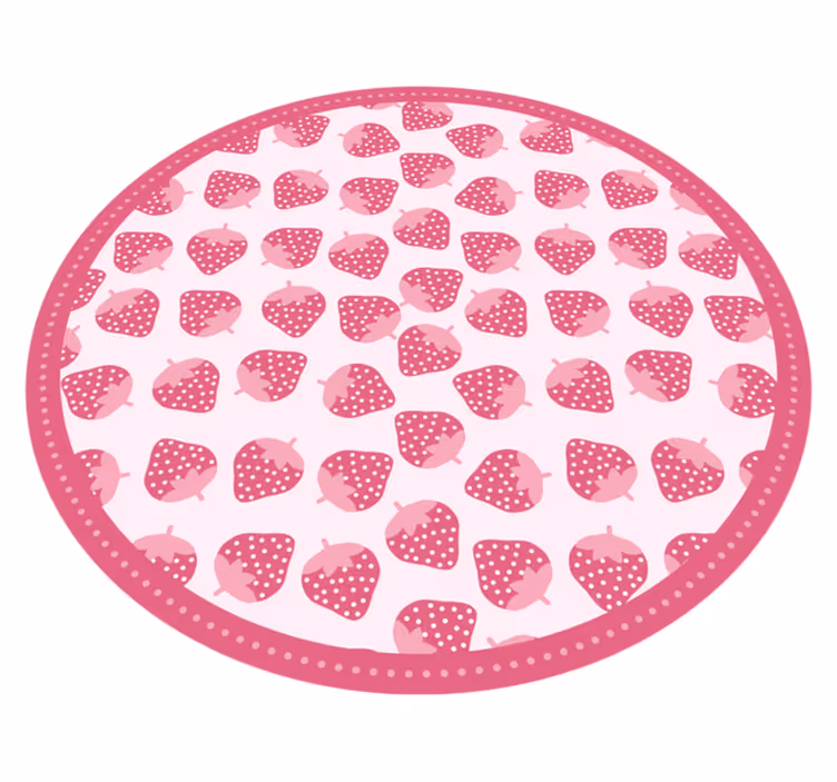 Makea mansikkakuvio keittiön vinyylimatto - Tenstickers