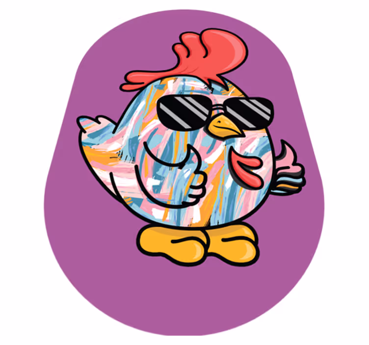 Tyylikäs kanahahmo vinyylimatto - Tenstickers