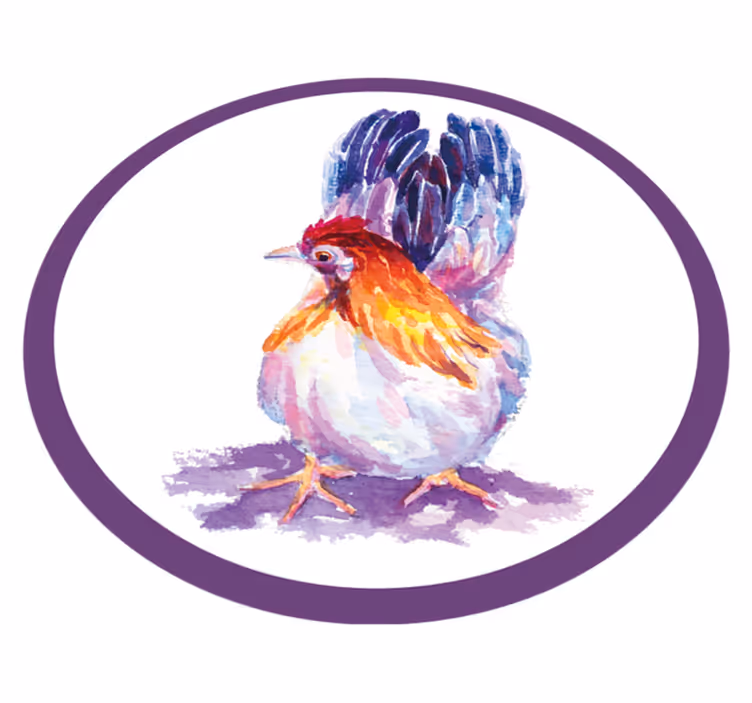 Värikäs kanankuori eläin vinyylimatto - Tenstickers