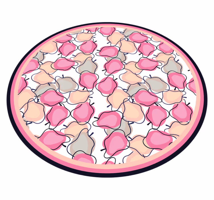 Punastua hedelmäasetelma keittiön vinyylimatto - Tenstickers
